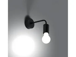 Sollux Lighting Lámparas De Pared Norah Moderno De Acero - 1 Fuentes Luminosas - L.19 X A.14,5 Cm - Negro Outlet