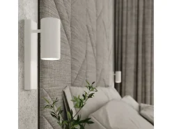 New Sollux Lighting Lámparas de pared Nutiq moderno de acero - 1 fuentes luminosas 4000K - L.6 x A.15 cm - Blanco