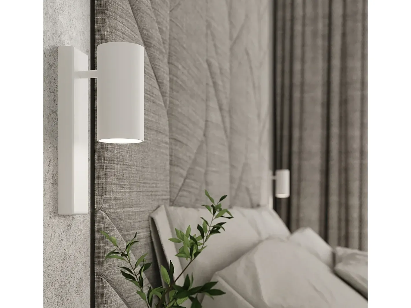 Outlet Sollux Lighting Lámparas de pared Nutiq moderno de acero - 1 fuentes luminosas 3000K - L.6 x A.15 cm - Blanco