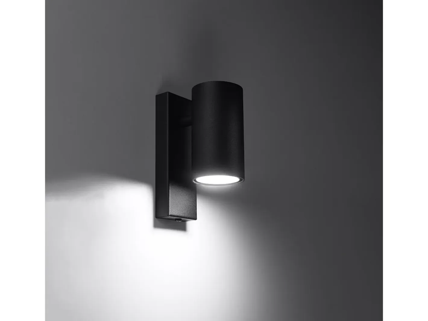 Hot Sollux Lighting Lámparas de pared Nutiq moderno de acero - 1 fuentes luminosas 4000K - L.6 x A.15 cm - Negro