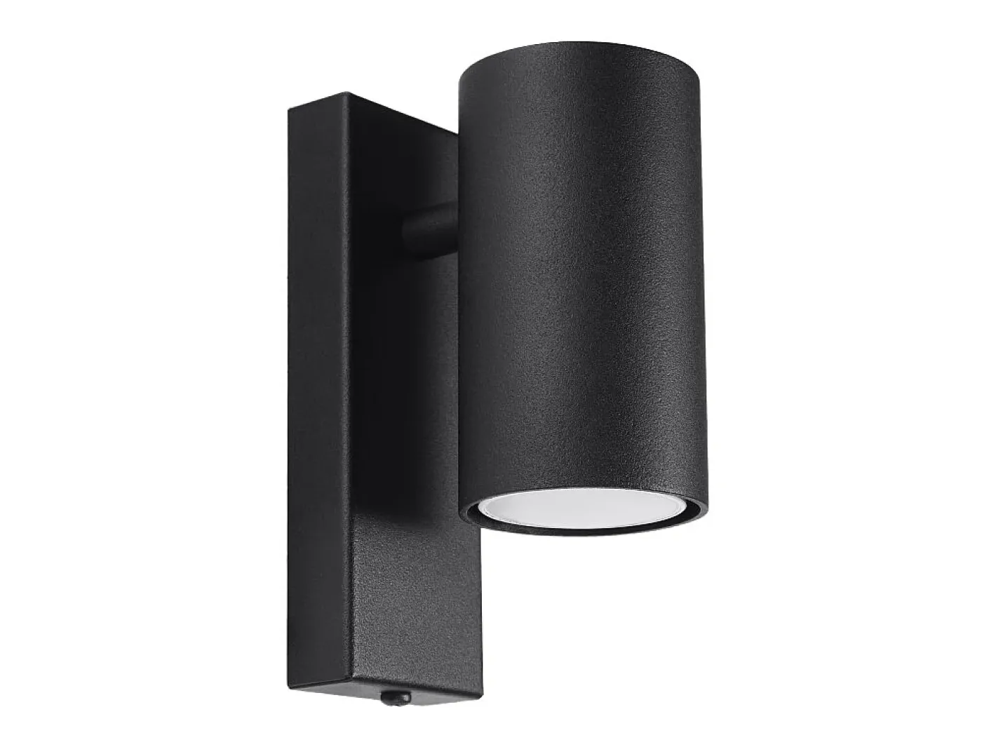 Hot Sollux Lighting Lámparas de pared Nutiq moderno de acero - 1 fuentes luminosas 4000K - L.6 x A.15 cm - Negro