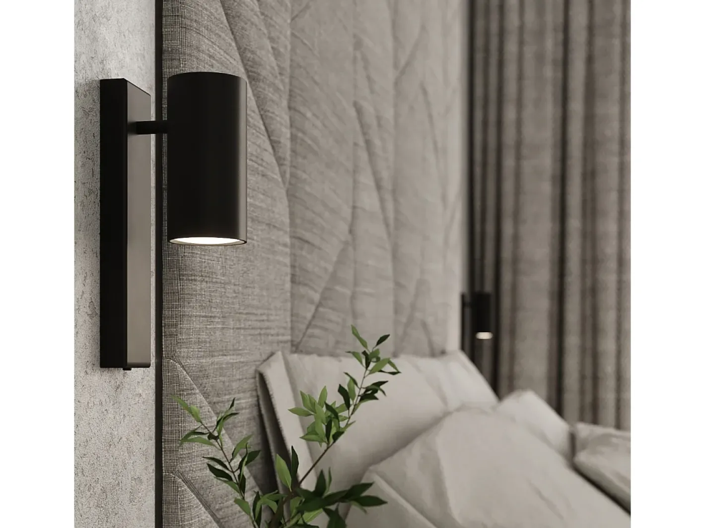 Hot Sollux Lighting Lámparas de pared Nutiq moderno de acero - 1 fuentes luminosas 4000K - L.6 x A.15 cm - Negro