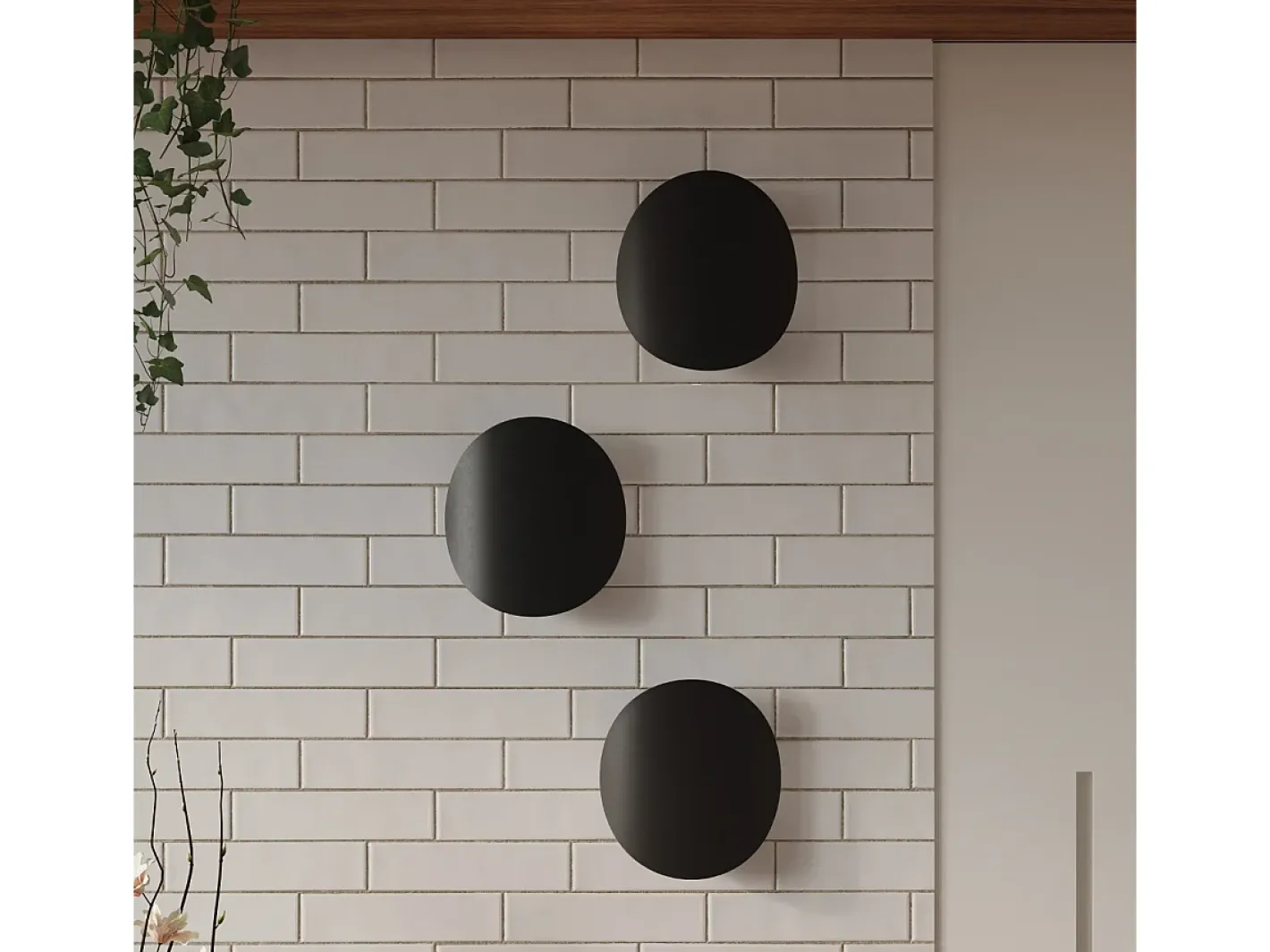 Sollux Lighting Aplique Para Pared-Lámparas de pared Perceptix moderno de acero - 2 fuentes luminosas 3000K - L.25 x A.29 cm - Negro