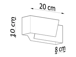 Sollux Lighting Lámparas De Pared Piegare Moderno De Acero - 1 Fuentes Luminosas - L.20 X A.10 Cm - Blanco