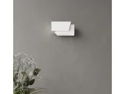 Sollux Lighting Lámparas De Pared Piegare Moderno De Acero - 1 Fuentes Luminosas - L.20 X A.10 Cm - Blanco