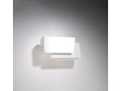 Sollux Lighting Lámparas De Pared Piegare Moderno De Acero - 1 Fuentes Luminosas - L.20 X A.10 Cm - Blanco