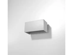 Sollux Lighting Lámparas de pared Quadx maxi moderno de aluminio - 2 fuentes luminosas 3000K - L.20 x A.10 cm - Gris New