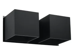 Sollux Lighting Lámparas de pared Quadx moderno de aluminio - 2 fuentes luminosas 4000K - L.26 x A.11 cm - Negro Sale