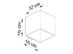 Sollux Lighting Aplique Para Pared-Lámparas de pared Quadx moderno de aluminio - 1 fuentes luminosas 3000K - L.10 x A.10 cm - antracita Gris antracita