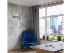Sollux Lighting Lámparas de pared Quadx moderno de aluminio - 2 fuentes luminosas 4000K - L.26 x A.11 cm - Gris Sale