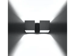 Sollux Lighting Lámparas de pared Quadx moderno de aluminio - 2 fuentes luminosas 4000K - L.26 x A.11 cm - Gris Sale