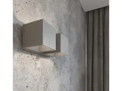 Sollux Lighting Lámparas de pared Quadx moderno de aluminio - 2 fuentes luminosas 4000K - L.26 x A.11 cm - Gris Sale