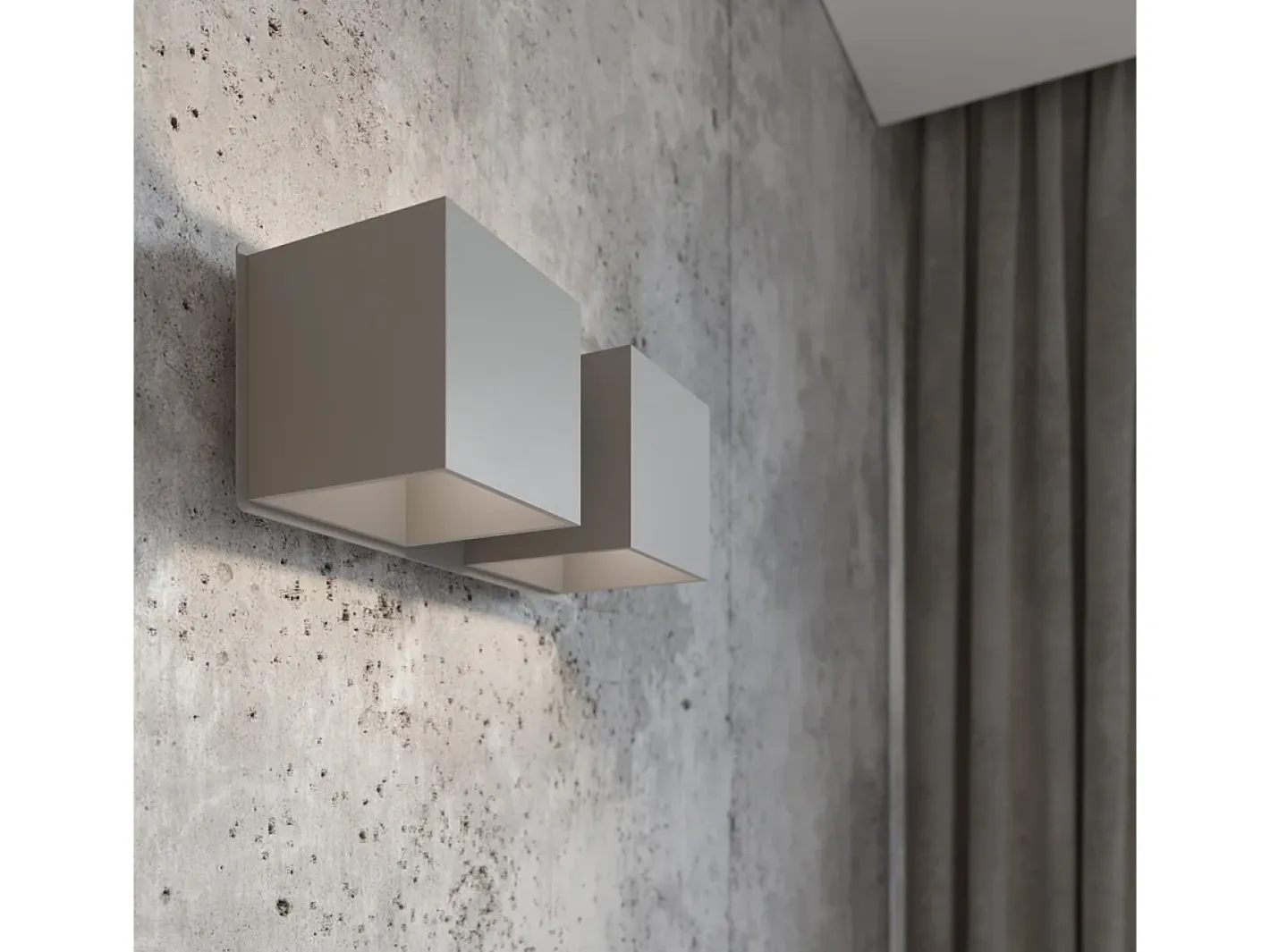 Sollux Lighting Lámparas de pared Quadx moderno de aluminio - 2 fuentes luminosas 4000K - L.26 x A.11 cm - Gris Sale