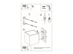 Sollux Lighting Aplique Para Pared-Lámparas de pared Quadx moderno de aluminio - 1 fuentes luminosas 4000K - L.10 x A.10 cm - Blanco