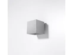 Sollux Lighting Lámparas de pared Quadx moderno de aluminio - 1 fuentes luminosas 3000K - L.10 x A.10 cm - Gris New