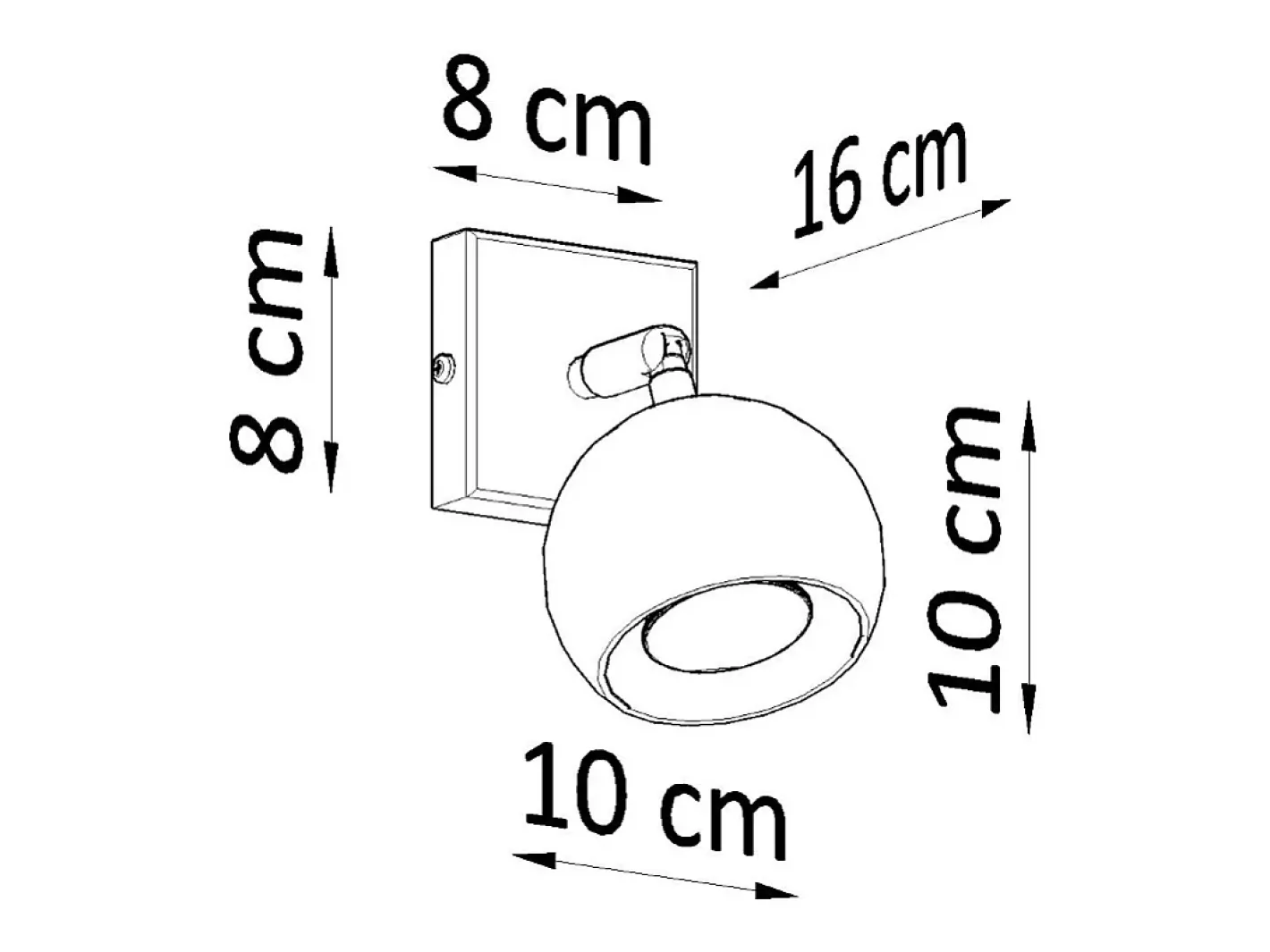 Sollux Lighting Lámparas de pared Rayis moderno de acero - 1 fuentes luminosas 3000K - L.10 x A.10 cm - Blanco New
