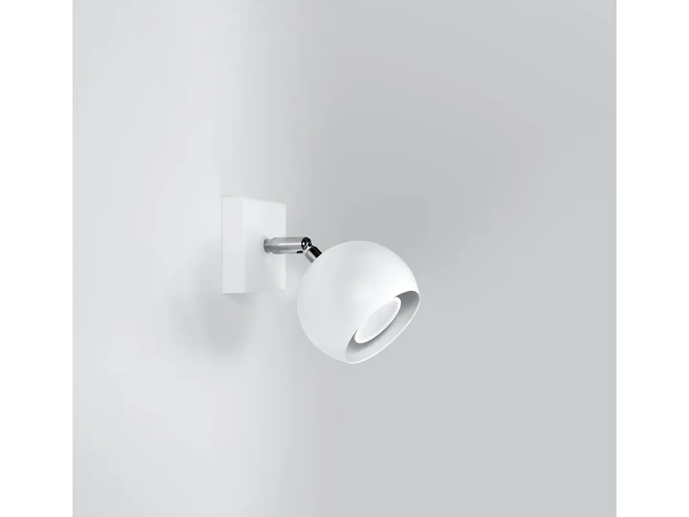 Sollux Lighting Lámparas de pared Rayis moderno de acero - 1 fuentes luminosas 3000K - L.10 x A.10 cm - Blanco New