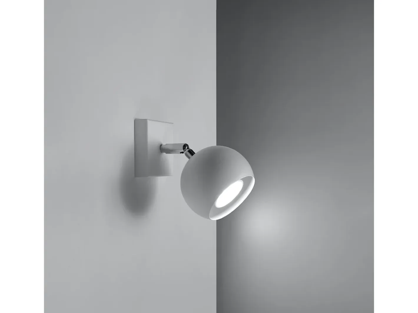 Sale Sollux Lighting Lámparas de pared Rayis moderno de acero - 1 fuentes luminosas 4000K - L.10 x A.10 cm - Blanco