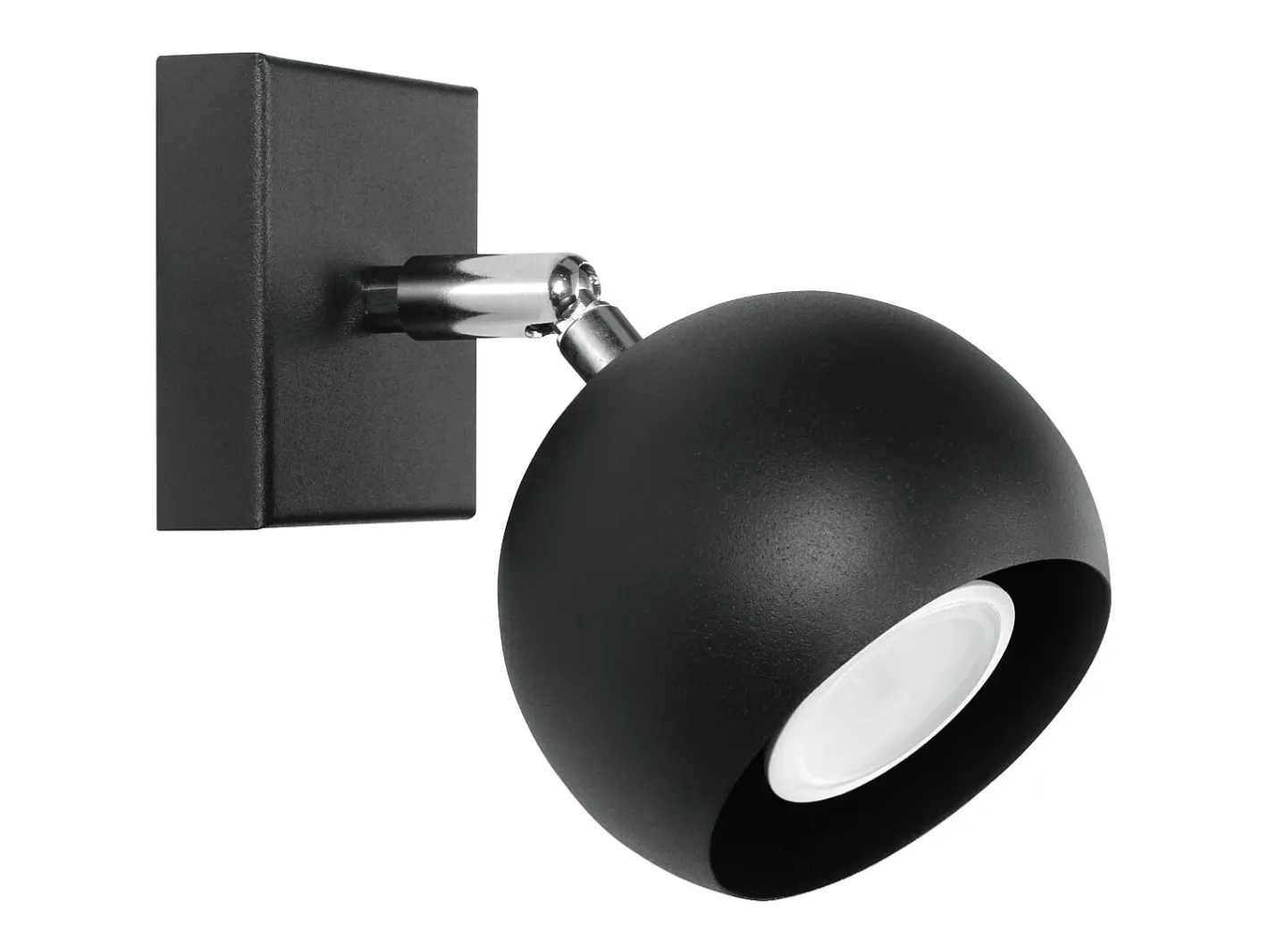 Sollux Lighting Lámparas de pared Rayis moderno de acero - 1 fuentes luminosas 3000K - L.10 x A.10 cm - Negro Best