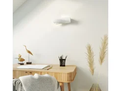 Sollux Lighting Aplique Para Pared-Lámparas de pared Sigmonix mini moderno de cerámica/vidrio - 1 fuentes luminosas 3000K - L.35 x A.12 cm - Blanco