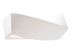 Sollux Lighting Aplique Para Pared-Lámparas de pared Sigmonix mini moderno de cerámica/vidrio - 1 fuentes luminosas 3000K - L.35 x A.12 cm - Blanco
