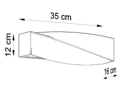 Sollux Lighting Lámparas de pared Sigmonix mini moderno de cerámica/vidrio - 1 fuentes luminosas 4000K - L.35 x A.12 cm - Blanco Hot