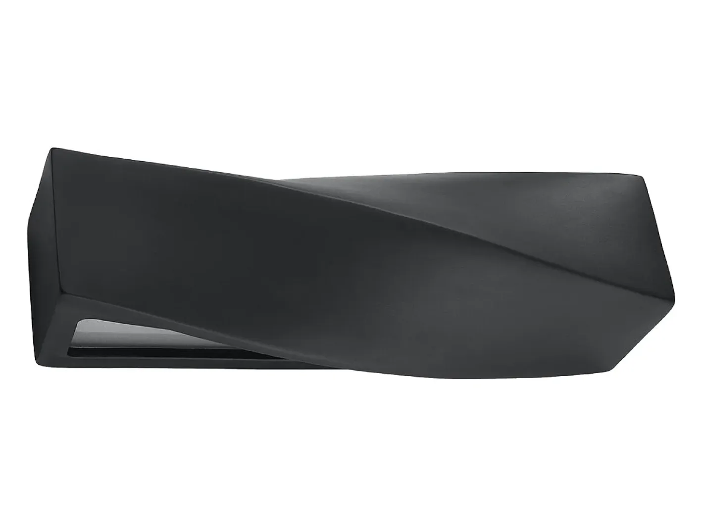 Clearance Sollux Lighting Lámparas de pared Sigmonix moderno de cerámica/vidrio - 1 fuentes luminosas 3000K - L.42 x A.14 cm - Negro