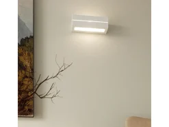 Sollux Lighting Lámparas de pared Solara line moderno de cerámica - 1 fuentes luminosas 3000K - L.32,5 x A.9,5 cm - Blanco New