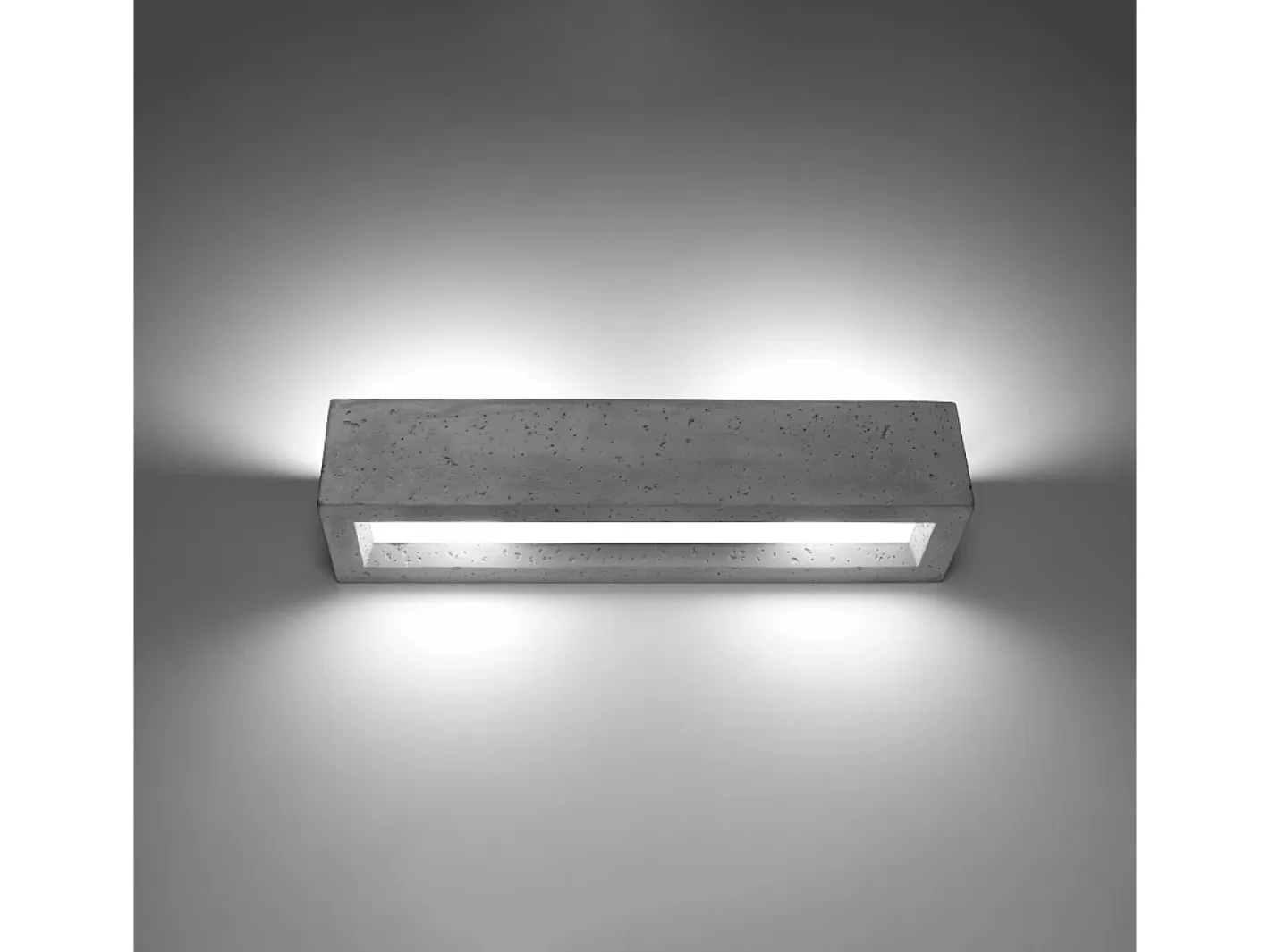 Sollux Lighting Lámparas de pared Solara moderno de hormigón/vidrio - 2 fuentes luminosas 4000K - L.50 x A.10 cm - Gris Outlet