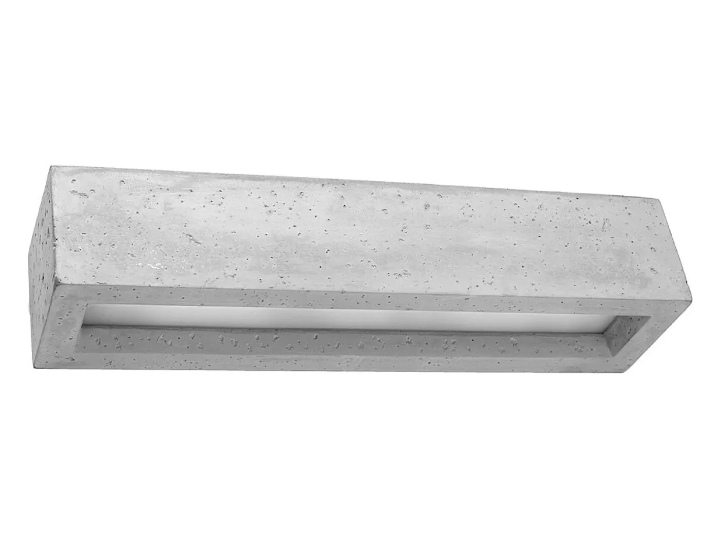 Sollux Lighting Lámparas de pared Solara moderno de hormigón/vidrio - 2 fuentes luminosas 4000K - L.50 x A.10 cm - Gris Outlet
