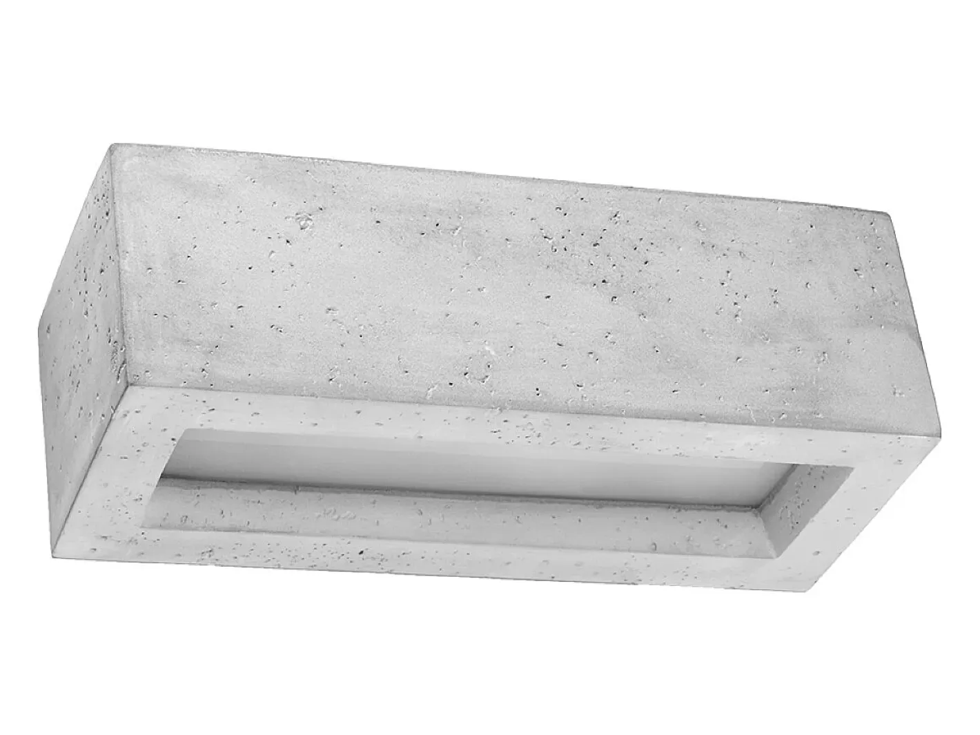 Discount Sollux Lighting Lámparas de pared Solara moderno de hormigón/vidrio - 1 fuentes luminosas 3000K - L.30 x A.10 cm - Gris
