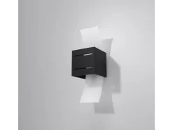Sollux Lighting Aplique Para Pared-Lámparas de pared Solenix moderno de aluminio/vidrio - 1 fuentes luminosas 3000K - L.10 x A.30 cm - Negro