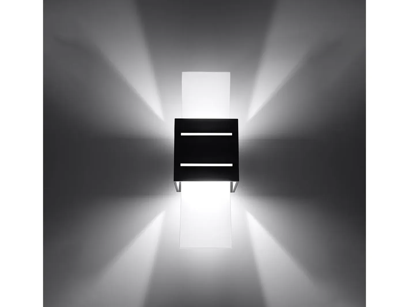 Sollux Lighting Lámparas de pared Solenix moderno de aluminio/vidrio - 1 fuentes luminosas 4000K - L.10 x A.30 cm - Negro Discount