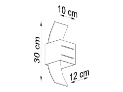 Sollux Lighting Lámparas de pared Solenix moderno de aluminio/vidrio - 1 fuentes luminosas 4000K - L.10 x A.30 cm - Blanco