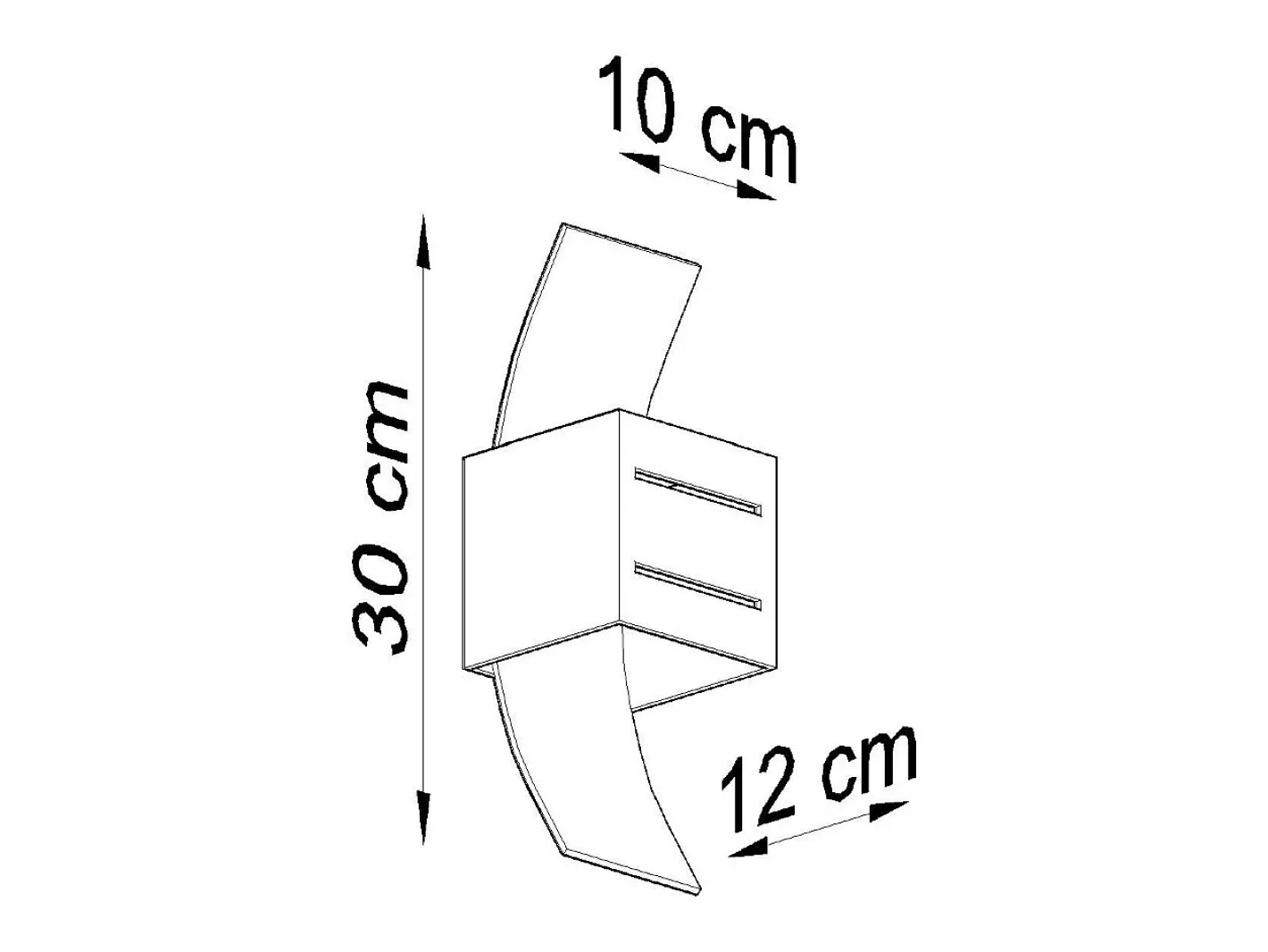 Sollux Lighting Lámparas de pared Solenix moderno de aluminio/vidrio - 1 fuentes luminosas 4000K - L.10 x A.30 cm - Blanco