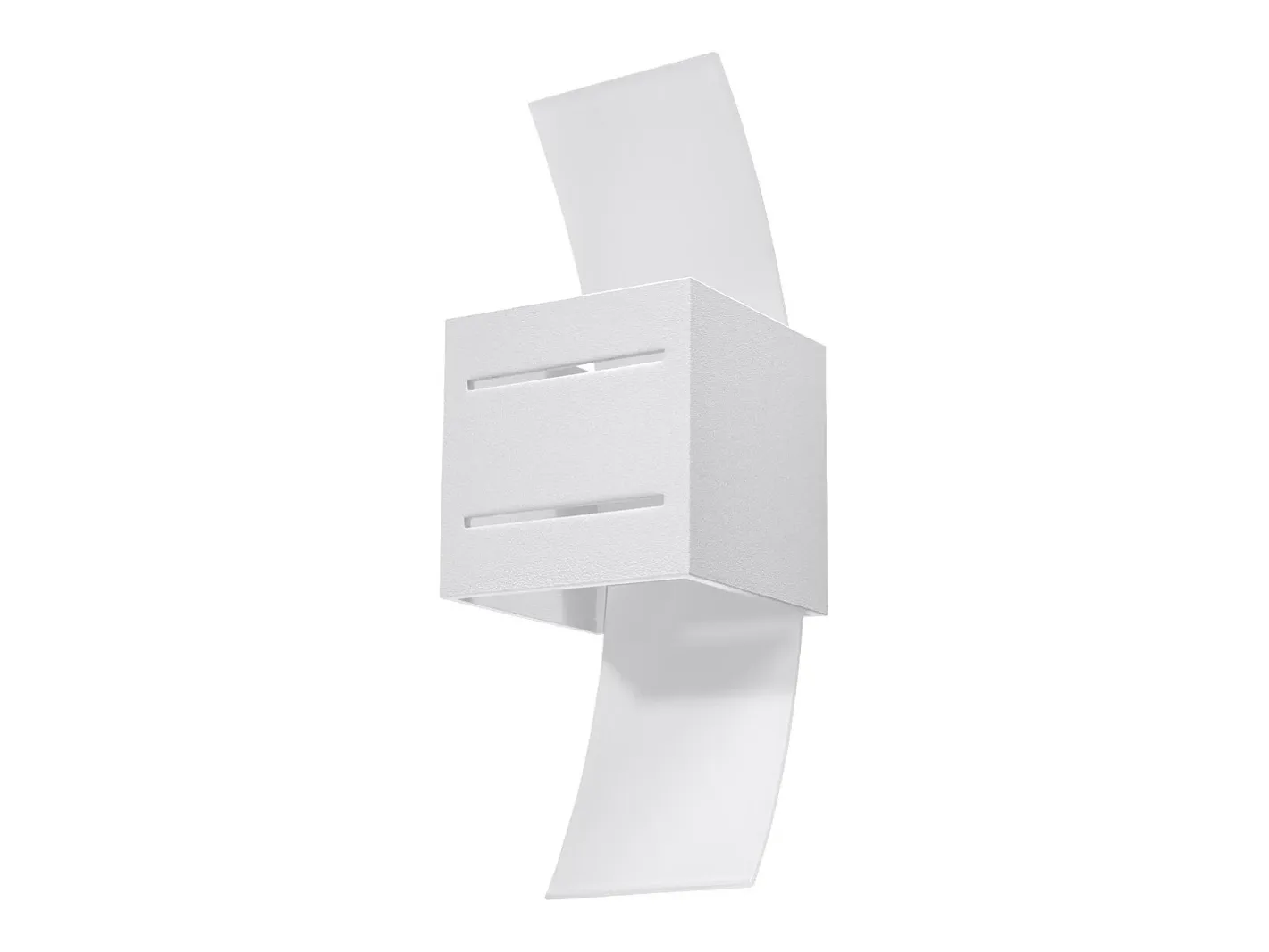 Sollux Lighting Lámparas de pared Solenix moderno de aluminio/vidrio - 1 fuentes luminosas 4000K - L.10 x A.30 cm - Blanco