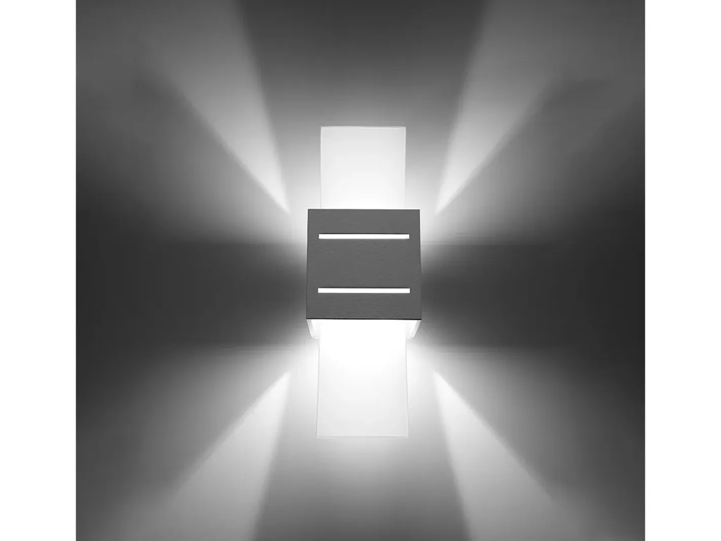Sollux Lighting Lámparas de pared Solenix moderno de aluminio/vidrio - 1 fuentes luminosas 4000K - L.10 x A.30 cm - Blanco