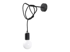 Sale Sollux Lighting Lámparas de pared Speis desván de tela/acero - 1 fuentes luminosas 4000K - L.8 x A.100 cm - Negro