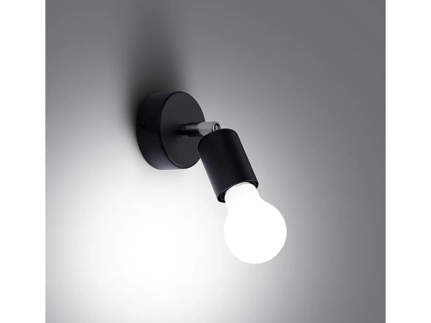 Online Sollux Lighting Lámparas de pared Synfex minimalista de acero - 1 fuentes luminosas 4000K - L.8 x A.14 cm - Negro