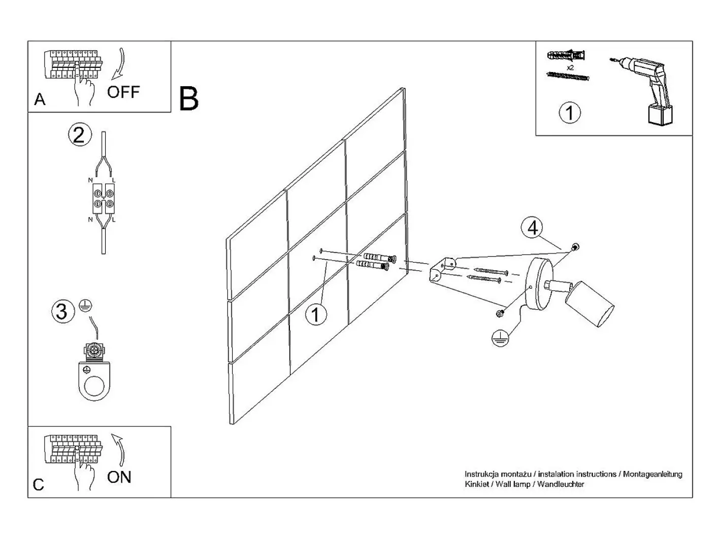 Online Sollux Lighting Lámparas de pared Synfex minimalista de acero - 1 fuentes luminosas 4000K - L.8 x A.14 cm - Negro