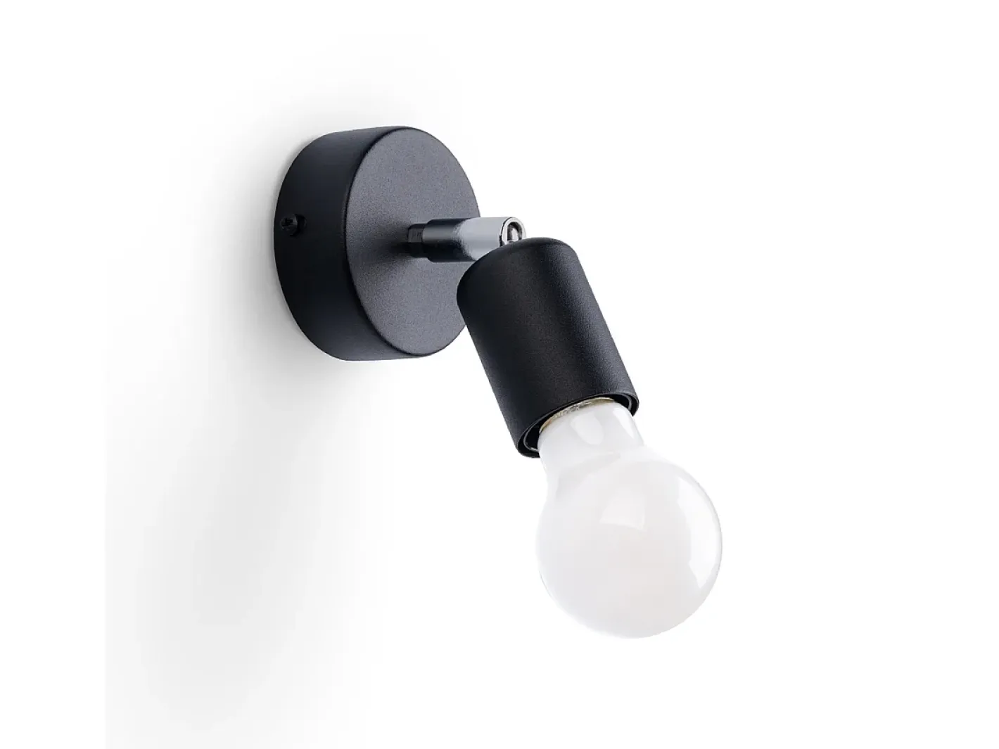 Online Sollux Lighting Lámparas de pared Synfex minimalista de acero - 1 fuentes luminosas 4000K - L.8 x A.14 cm - Negro