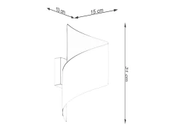 Sollux Lighting Lámparas De Pared Talassa Moderno De Acero - 1 Fuentes Luminosas - L.15 X A.31 Cm - Blanco Online