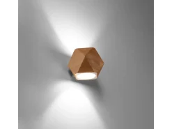 Sollux Lighting Aplique Para Pared-Lámparas de pared Timberix escandinavo de madera - 1 fuentes luminosas 4000K - L.12 x A.12 cm - madera natural Color natural claro