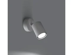 Sollux Lighting Lámparas de pared Torim minimalista de acero - 1 fuentes luminosas 4000K - L.8 x A.18,5 cm - Blanco New