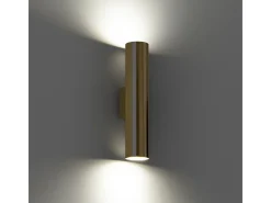 Sollux Lighting Aplique Para Pared-Lámparas de pared Toris moderno de acero - 2 fuentes luminosas 4000K - L.6 x A.30 cm - brillo Dorado