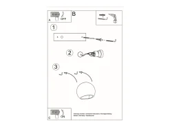 Sollux Lighting Lámparas de pared Torix moderno de cerámica - 1 fuentes luminosas 3000K - L.18 x A.14,5 cm - Blanco Hot