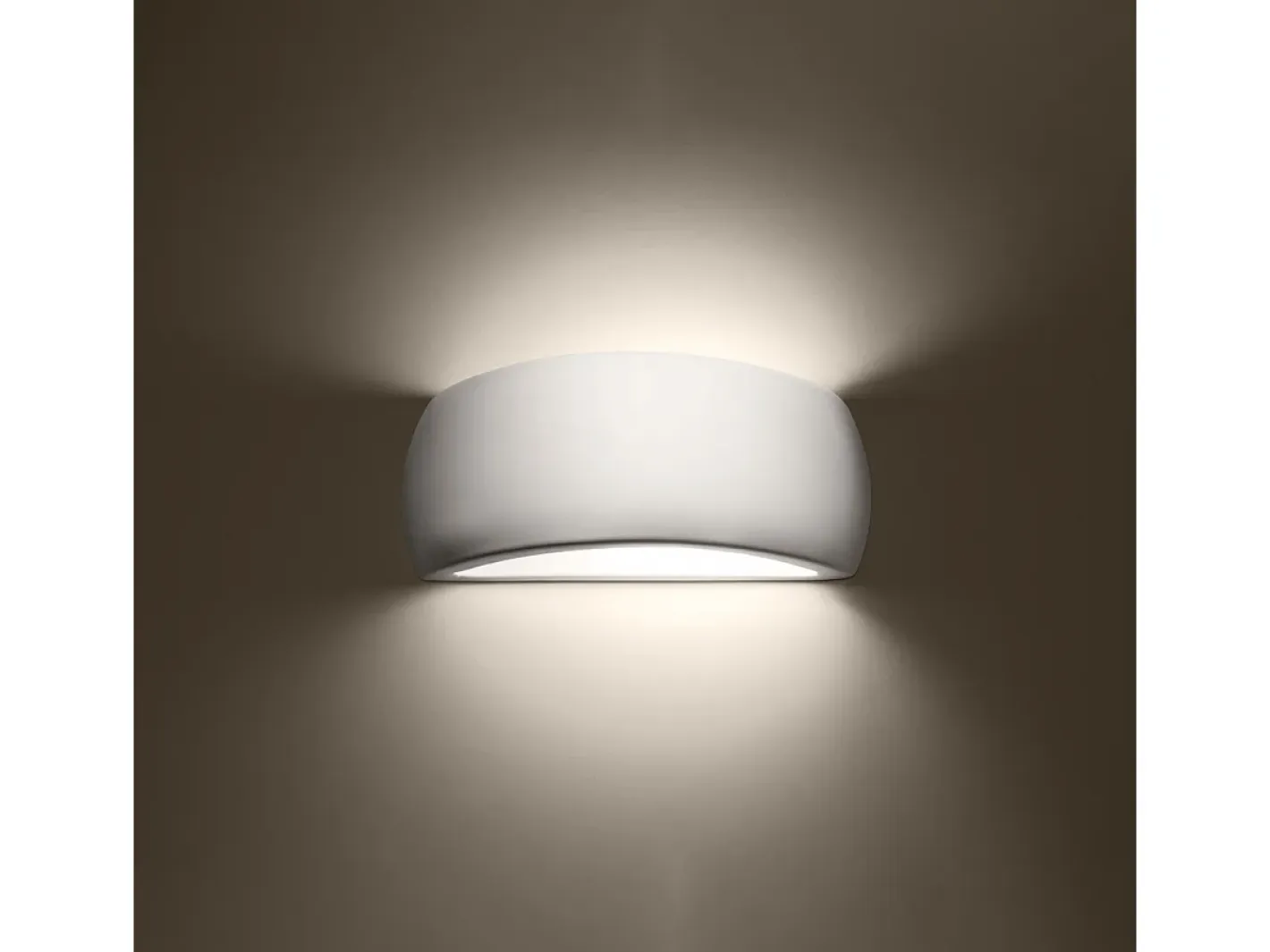 Best Sollux Lighting Lámparas de pared Torow moderno de cerámica - 1 fuentes luminosas 4000K - L.32 x A.13,5 cm - Blanco