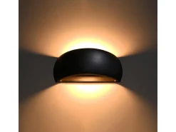 Sollux Lighting Lámparas de pared Torow moderno de cerámica - 1 fuentes luminosas 4000K - L.32 x A.14 cm - Negro