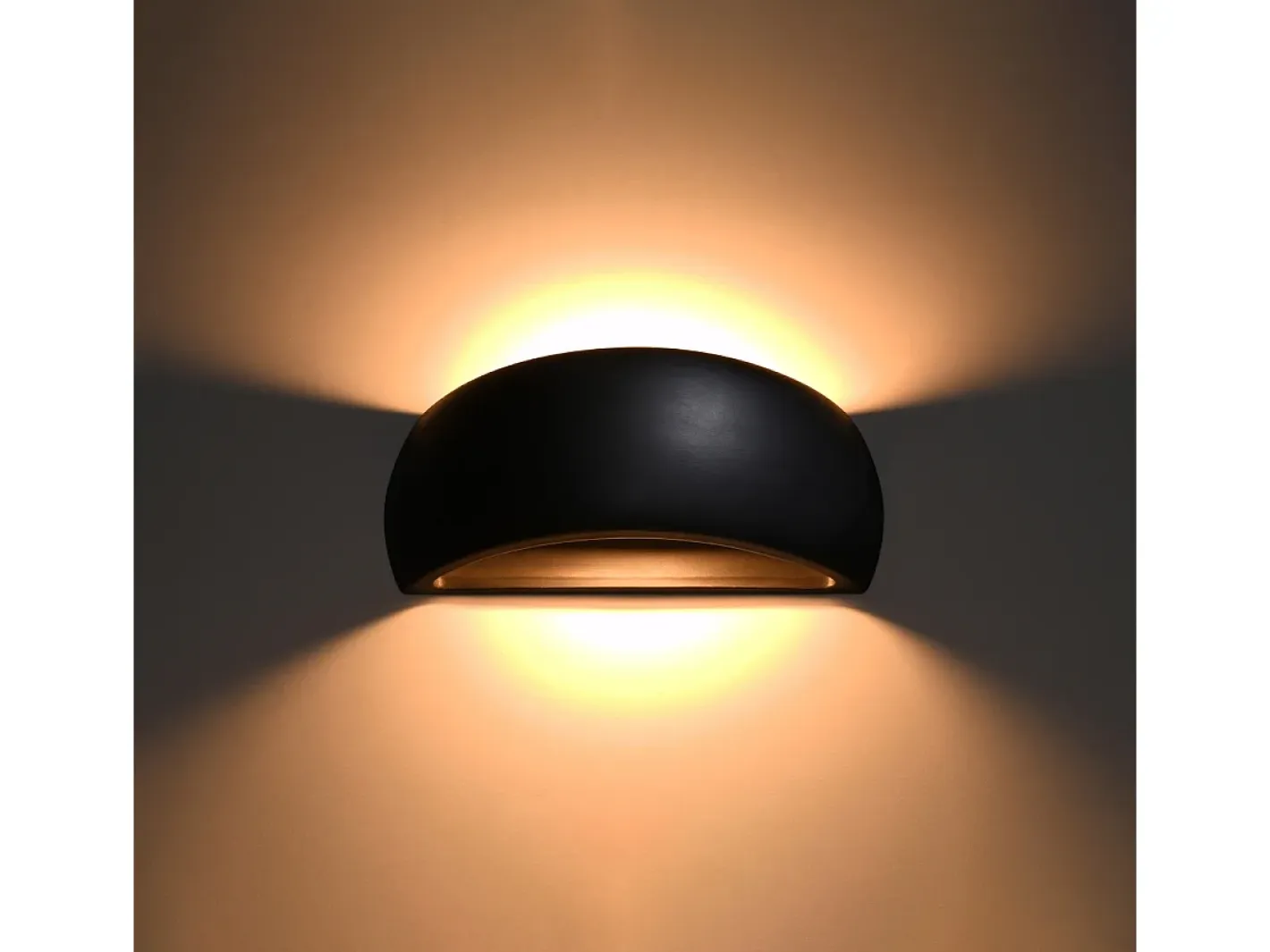 Sollux Lighting Lámparas de pared Torow moderno de cerámica - 1 fuentes luminosas 4000K - L.32 x A.14 cm - Negro