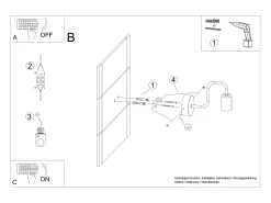 Sale Sollux Lighting Lámparas De Pared Vector Industrial De Acero - 1 Fuentes Luminosas - L.8,5 X A.20 Cm - Negro